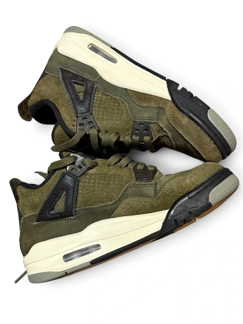 Kid’s Nike 4Y Air Jordan 4s Retro SE Craft Olive Shoes
